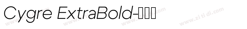 Cygre ExtraBold字体转换